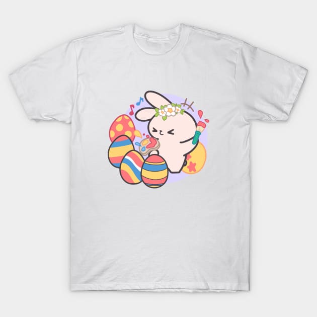 Easter Egg Excitement: Loppi Tokki Prepares for Easter by Coloring Vibrant Eggs! T-Shirt by LoppiTokki